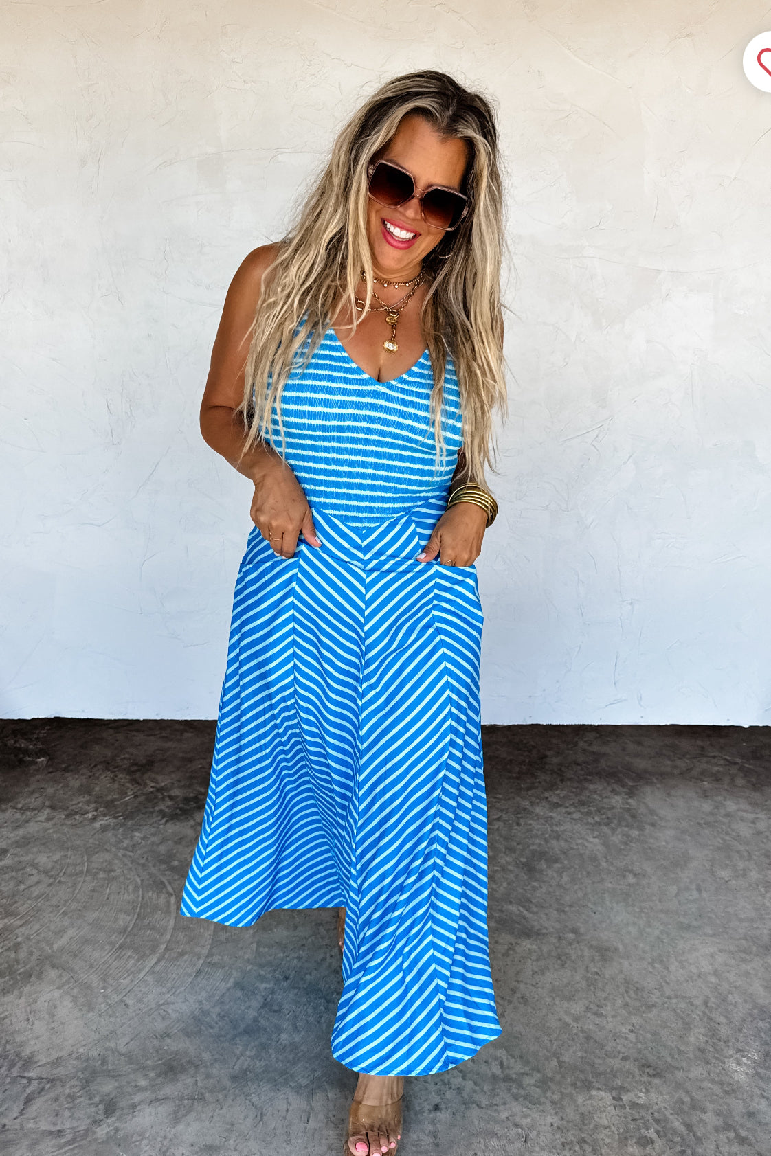 Blakeley Striped Dress-How Cute is That? Boutique
