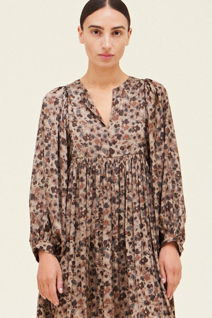 Floral Printed Satin Mini Dress