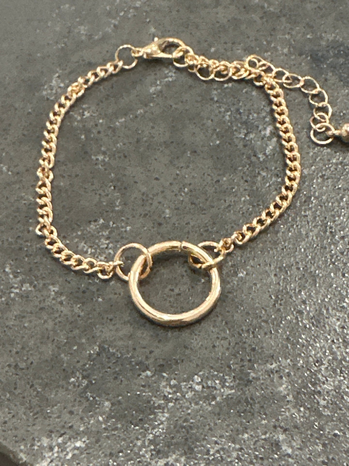 Gold Bracelet with Circle