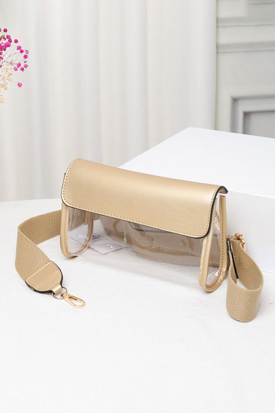 Solid Transparent Crossbody Bag