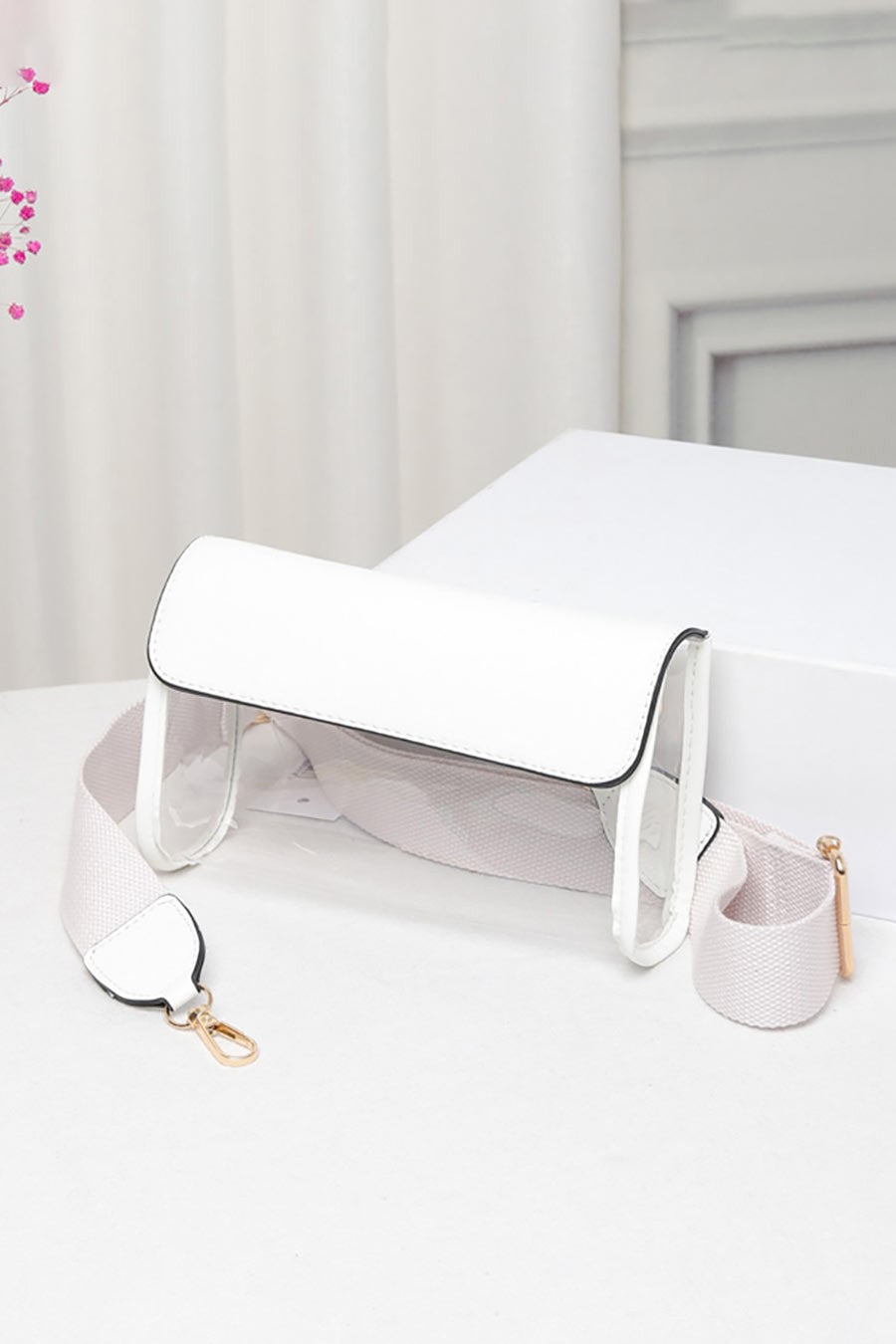 Solid Transparent Crossbody Bag
