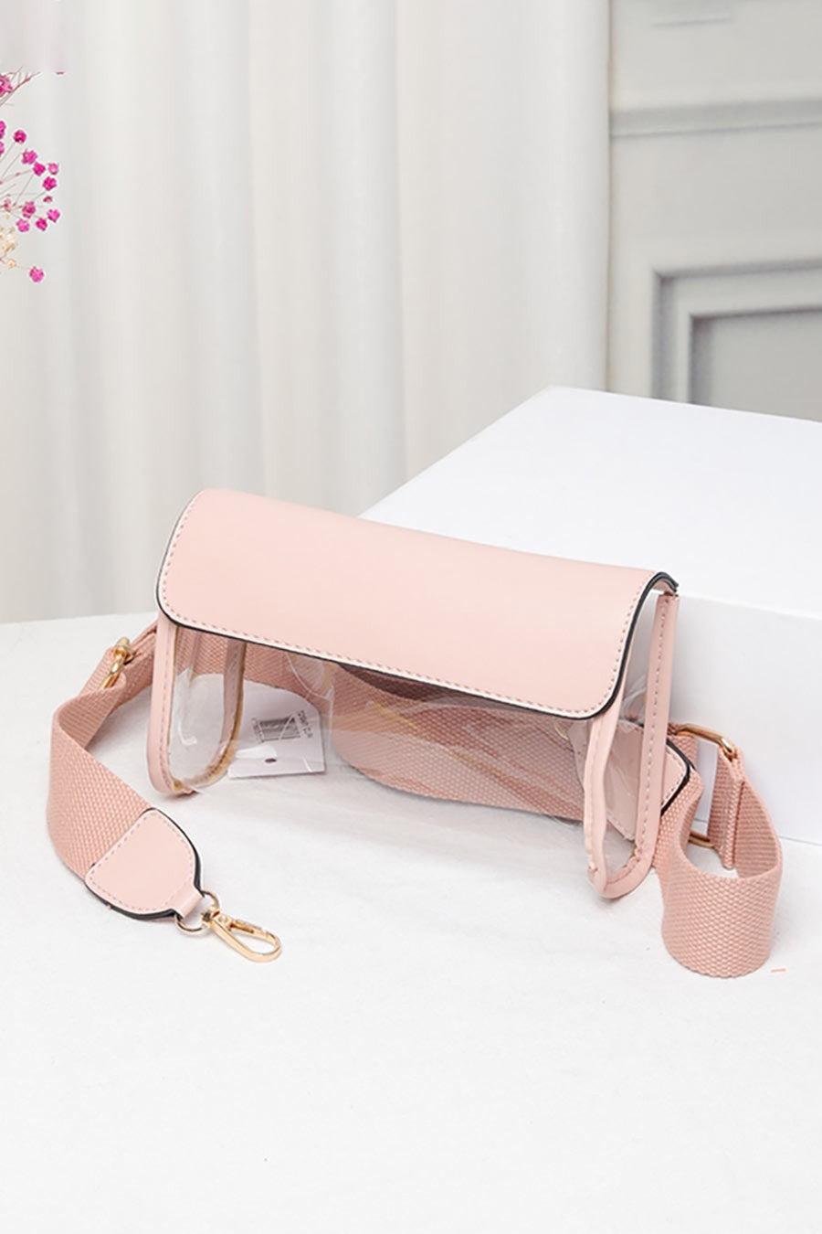 Solid Transparent Crossbody Bag