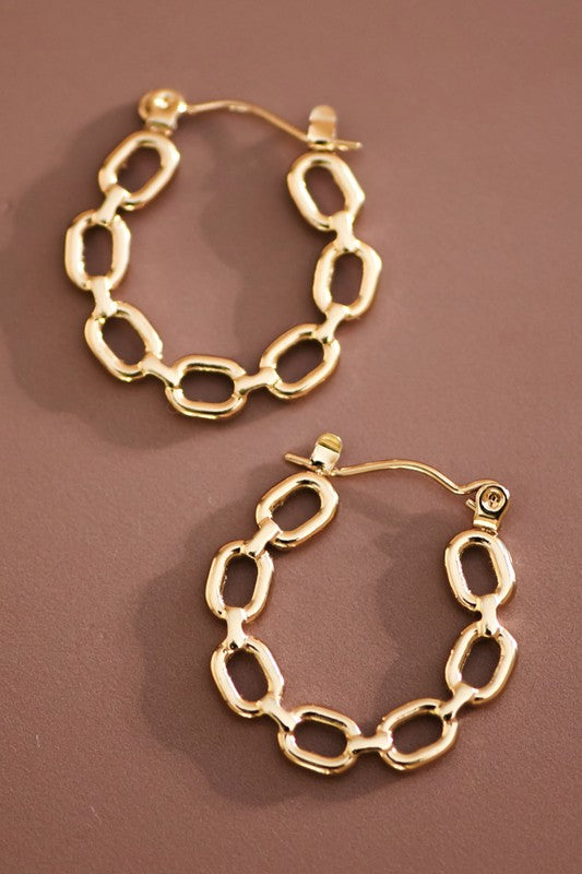 Gold Hoop Earrings (Waterproof)