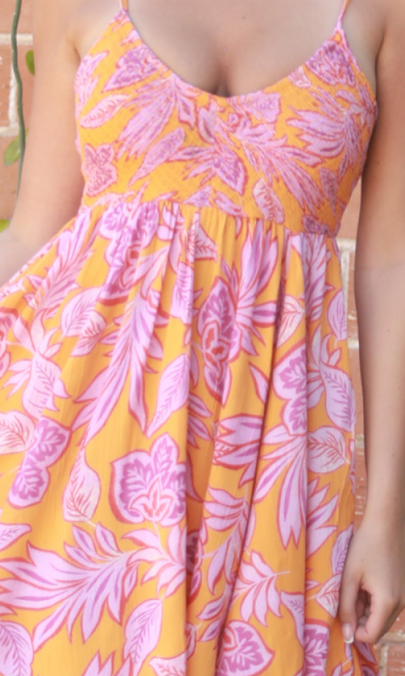 Pink and Orange Floral Maxi Dress-How Cute is That? Boutique