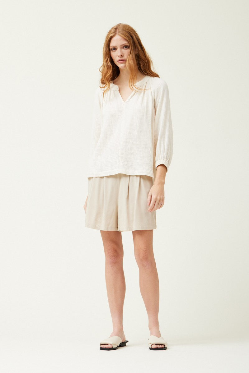 COTTON GAUZE RAW EDGE TOP-How Cute is That? Boutique