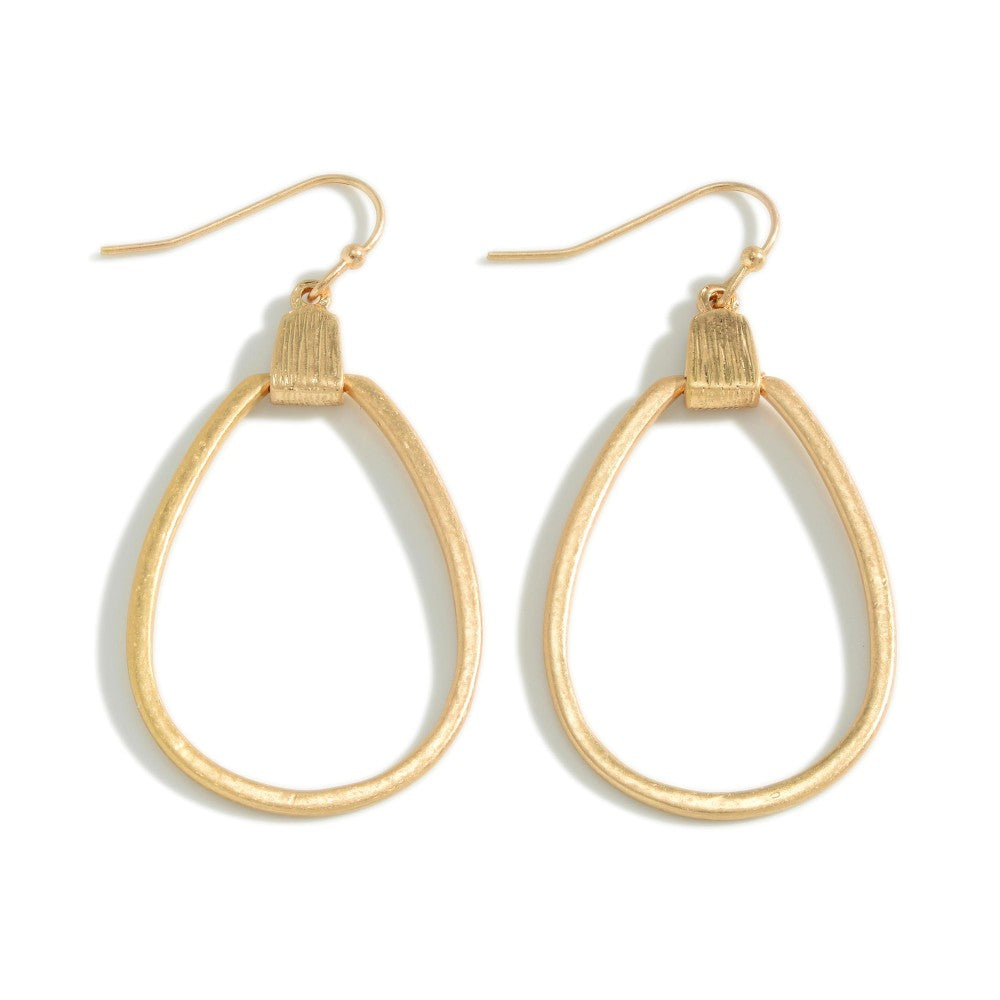 Metal Tone Tear Drop Earrings-How Cute is That? Boutique