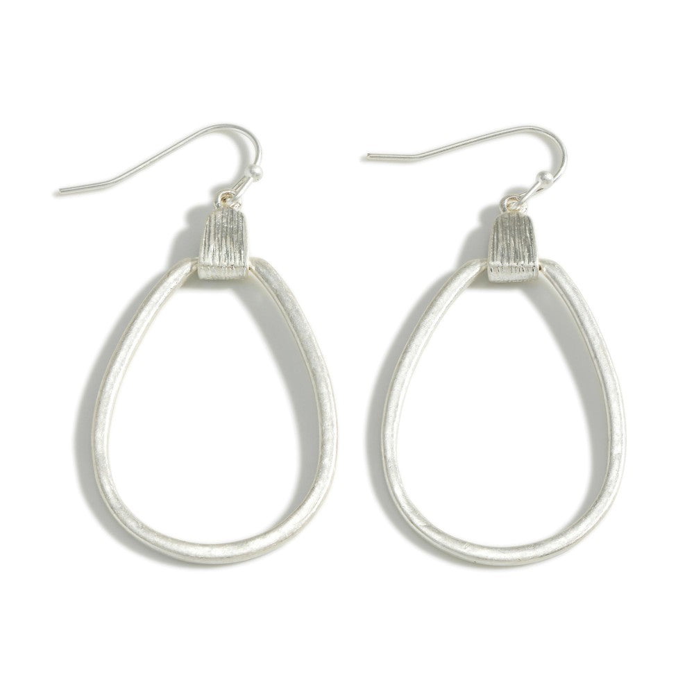 Metal Tone Tear Drop Earrings-How Cute is That? Boutique