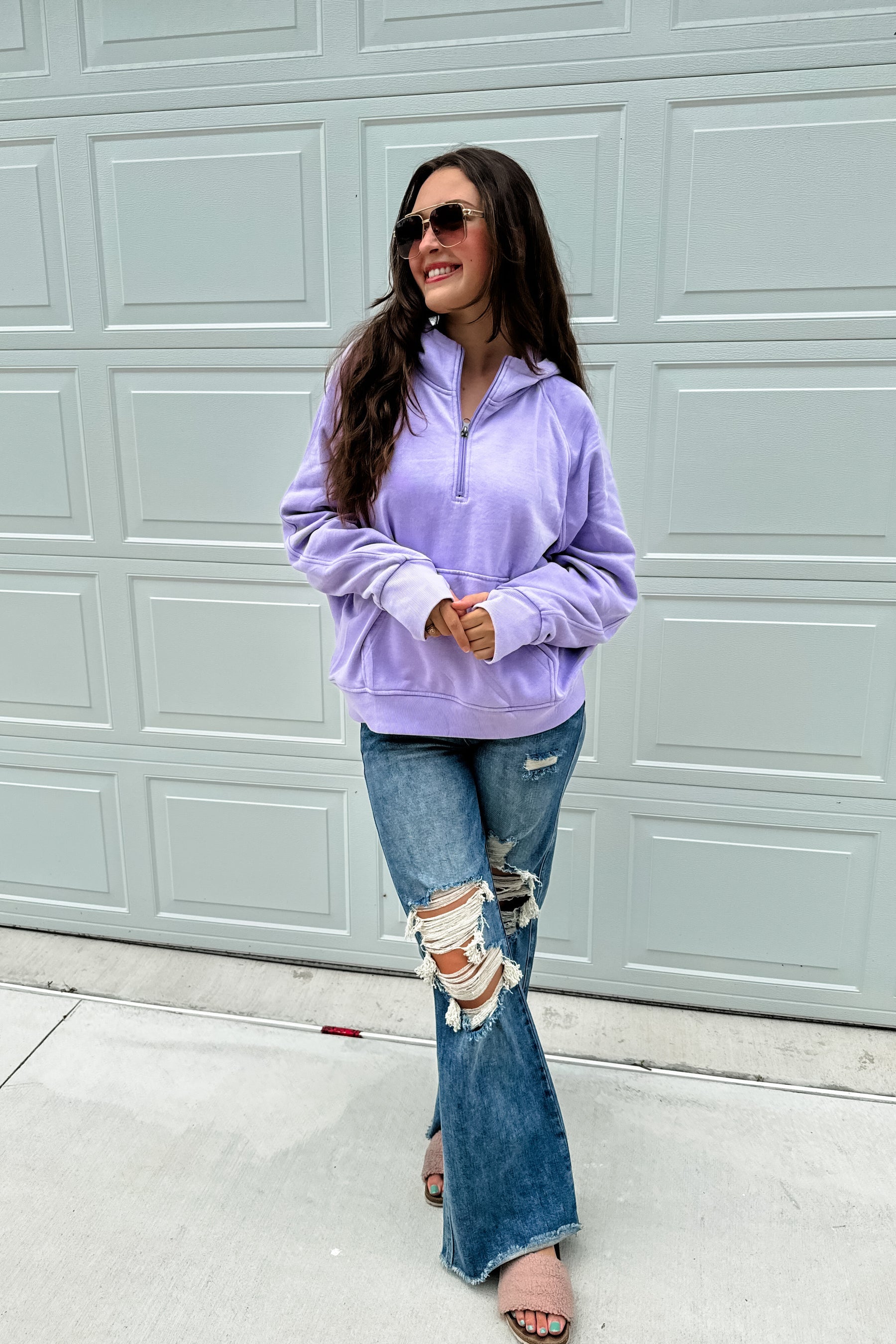 Easy Does It Pullover Hoodie Sweatshirt-How Cute is That? Boutique