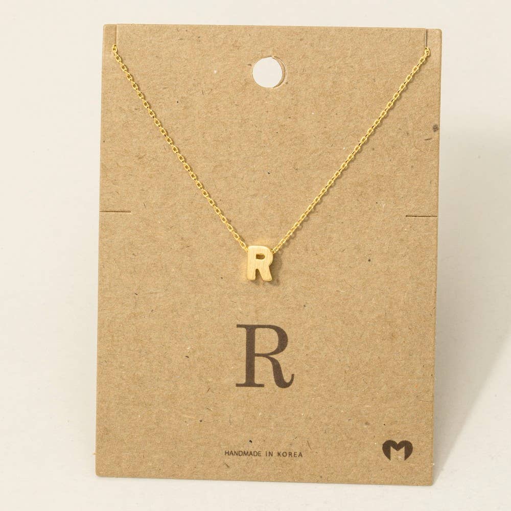 Initial Pendant Necklace-How Cute is That? Boutique