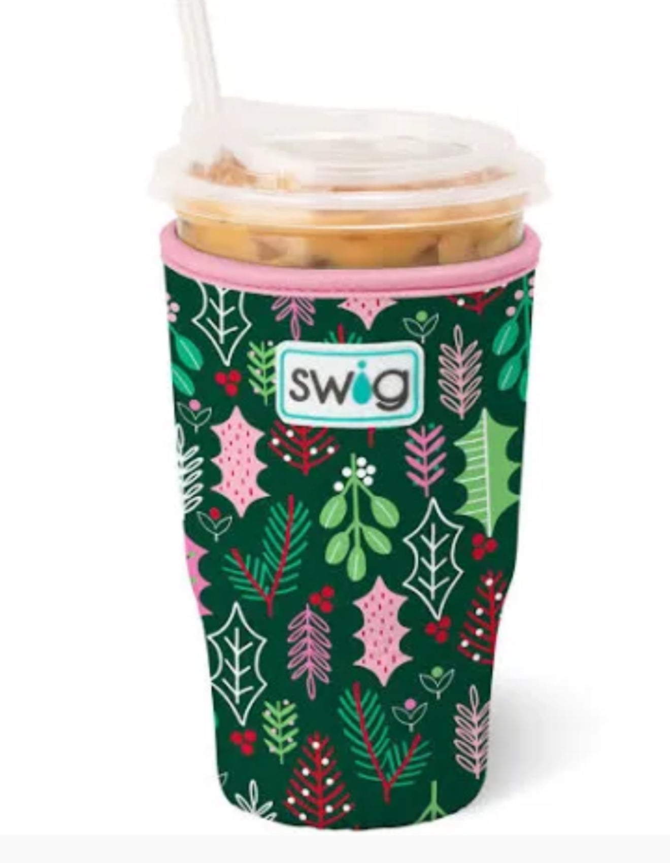 Merry Mistletoe coffee coolie-Large