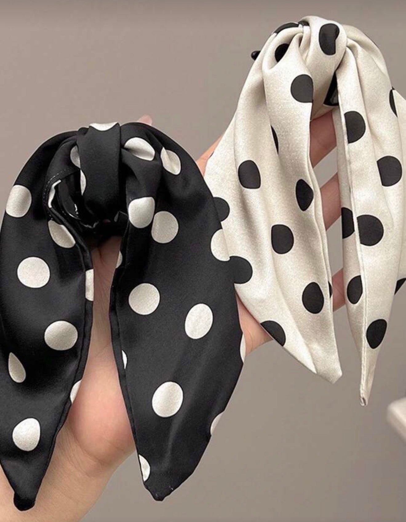 Polka Dot Bow Hair Claw- small