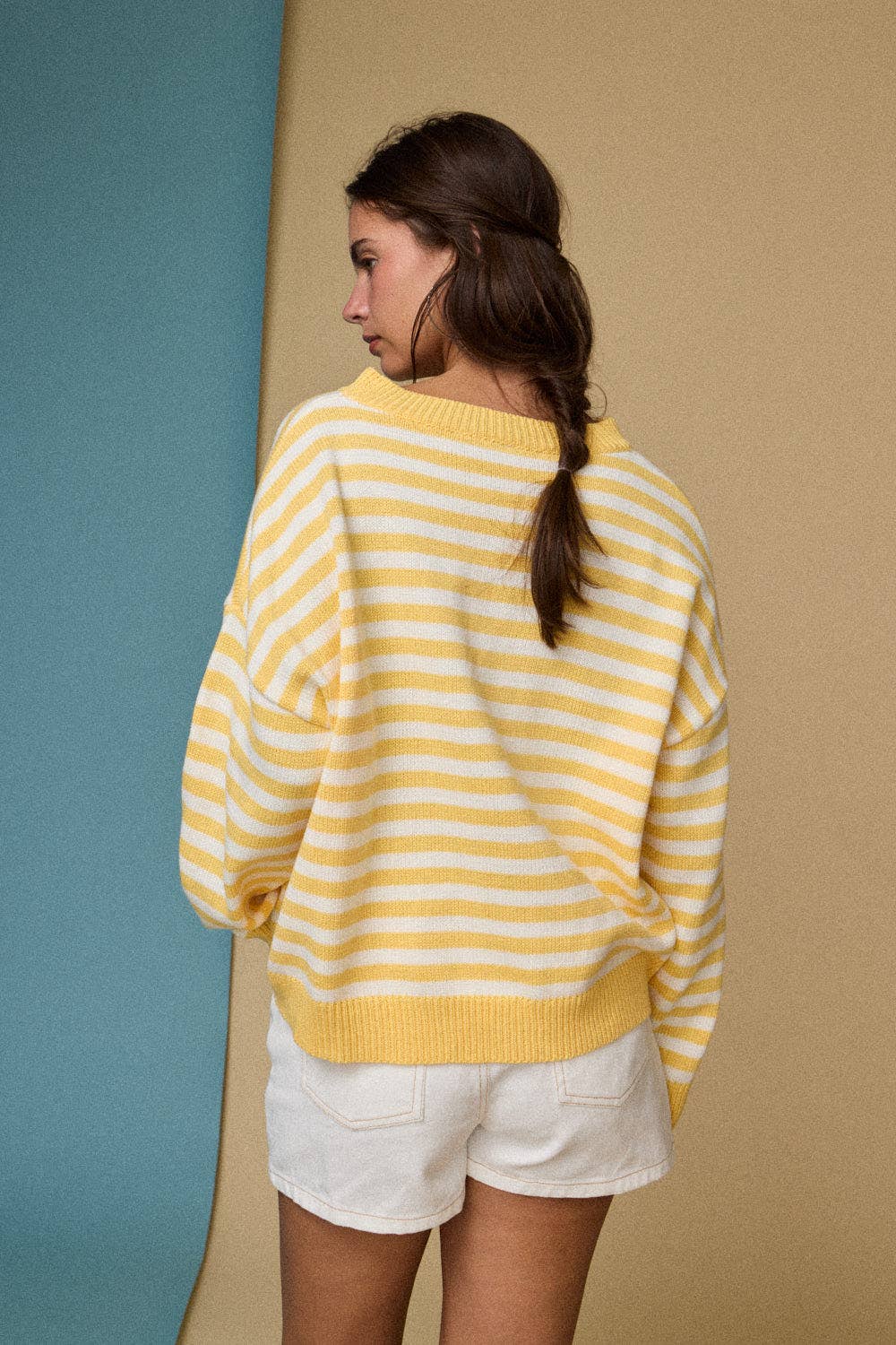 Striped Crewneck Sweater-How Cute is That? Boutique
