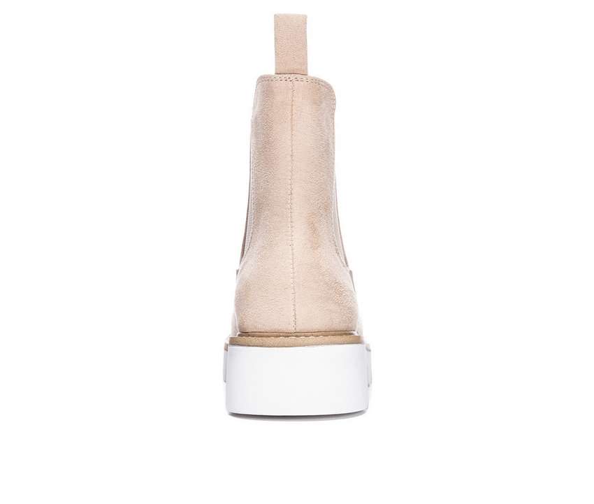 Women's Chinese Laundry Piper Chelsea Boots in Cream-How Cute is That? Boutique