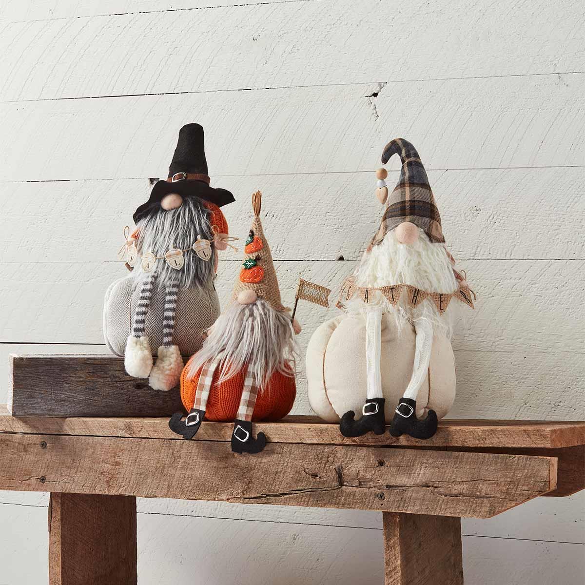 LARGE PUMPKIN DANGLE LEG GNOME