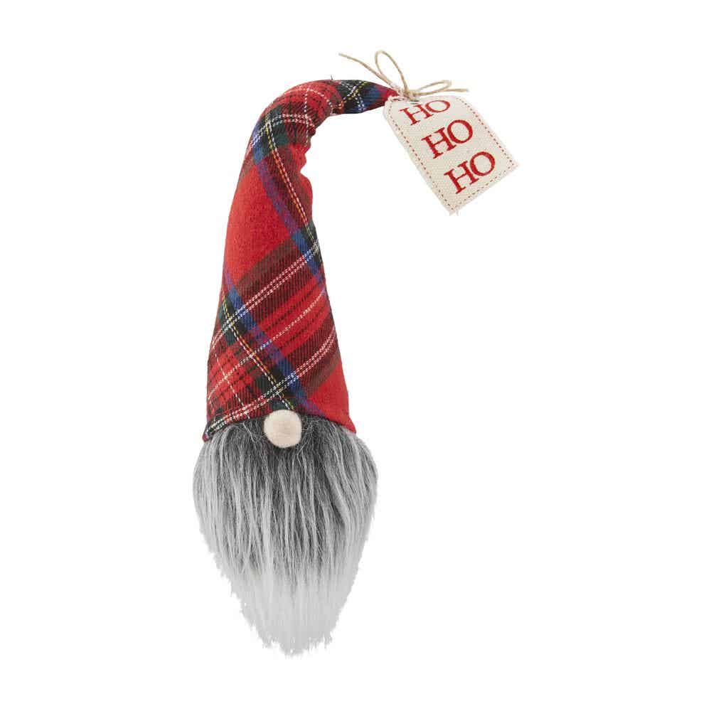 HO HO HO CHRISTMAS GNOME HAT ORNAMENT