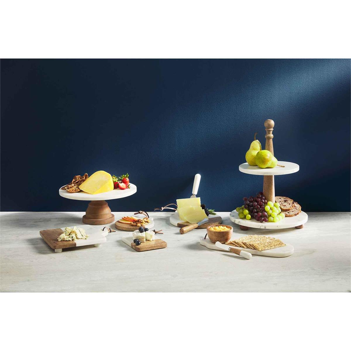 Marble Wood Dip & Tray Set