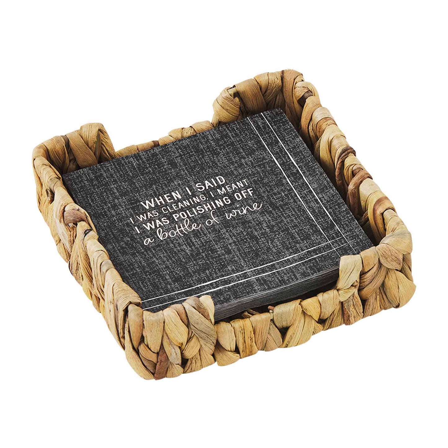 BOTTLE WINE COCKTAIL NAPKIN SET