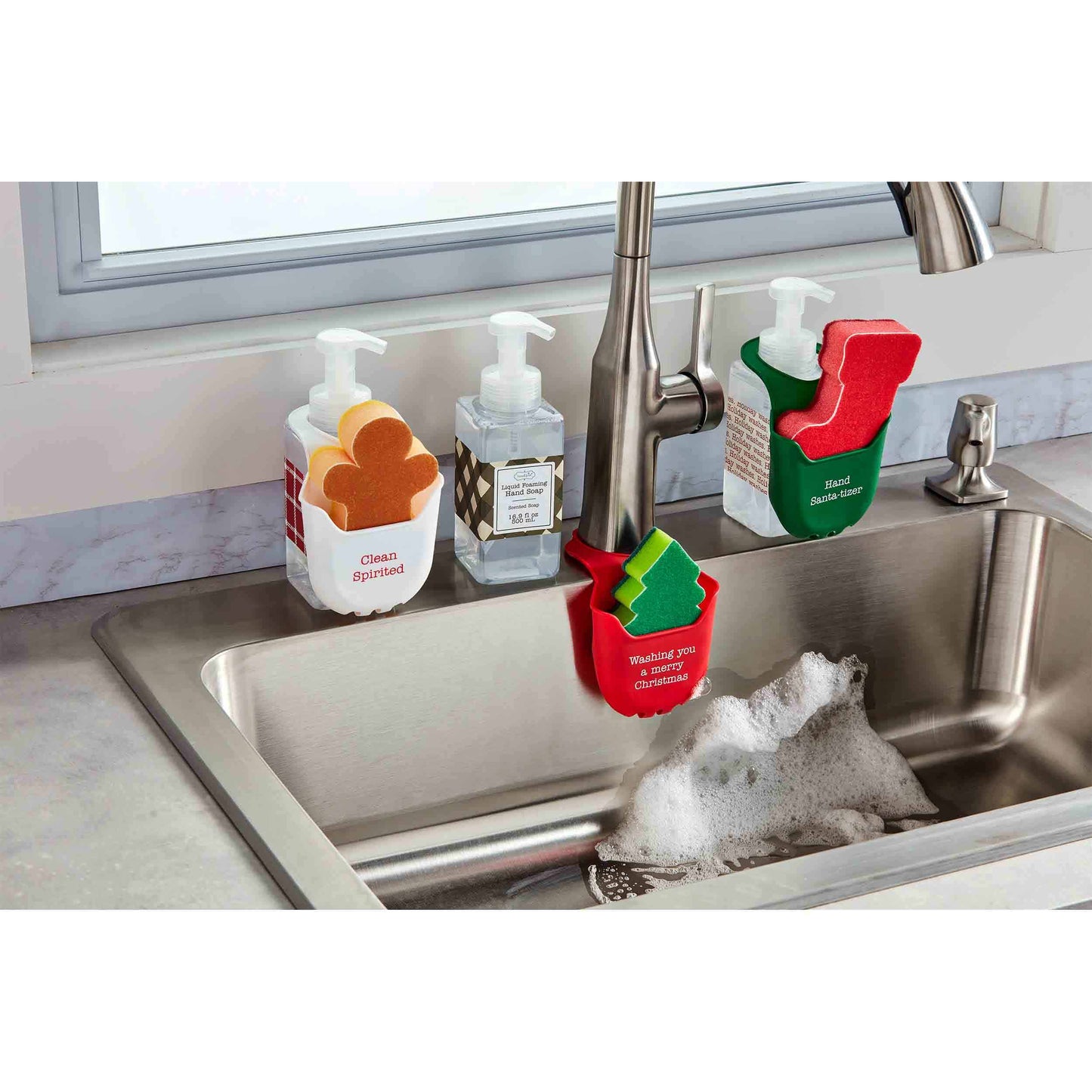 GINGERBREAD SOAP AND SPONGE HOLDER SET