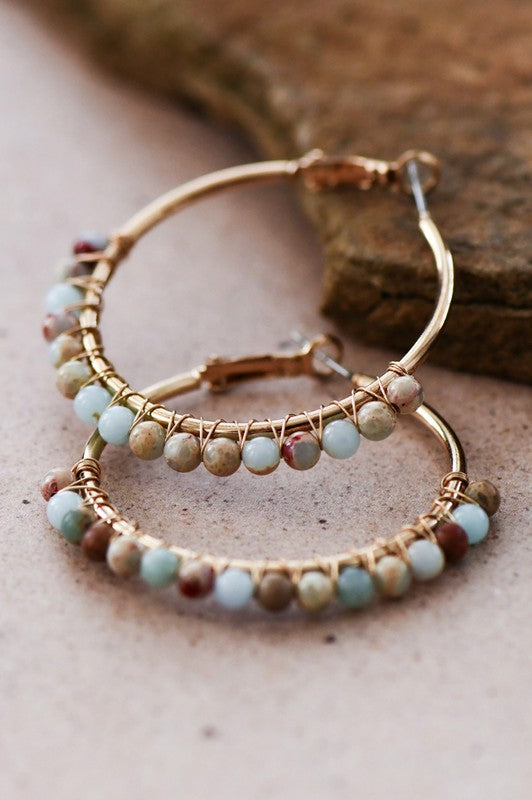 Beaded hoop Earrings