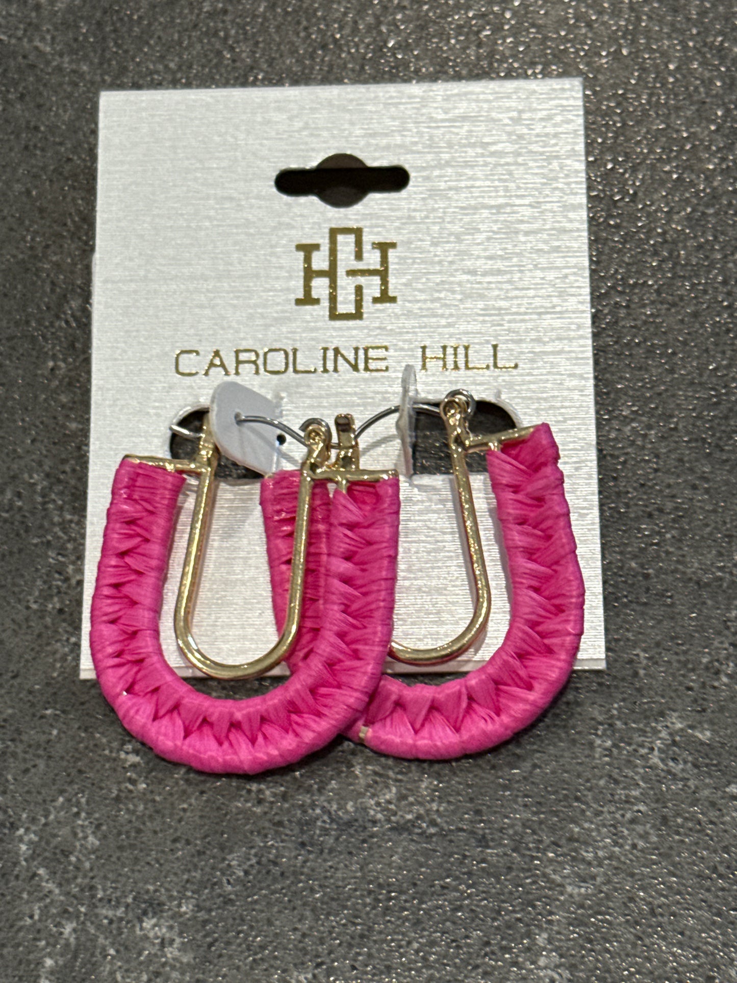 Roxbury Wrapped Drop Earring in Hot Pink