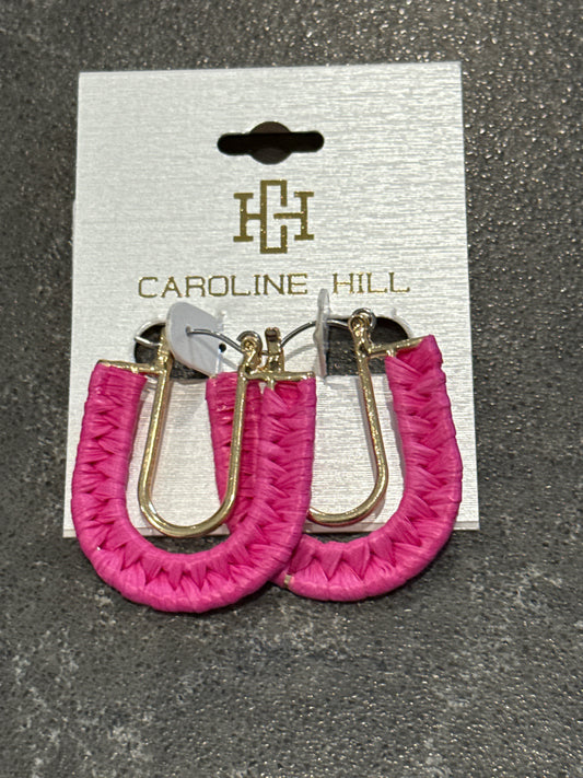 Roxbury Wrapped Drop Earring in Hot Pink