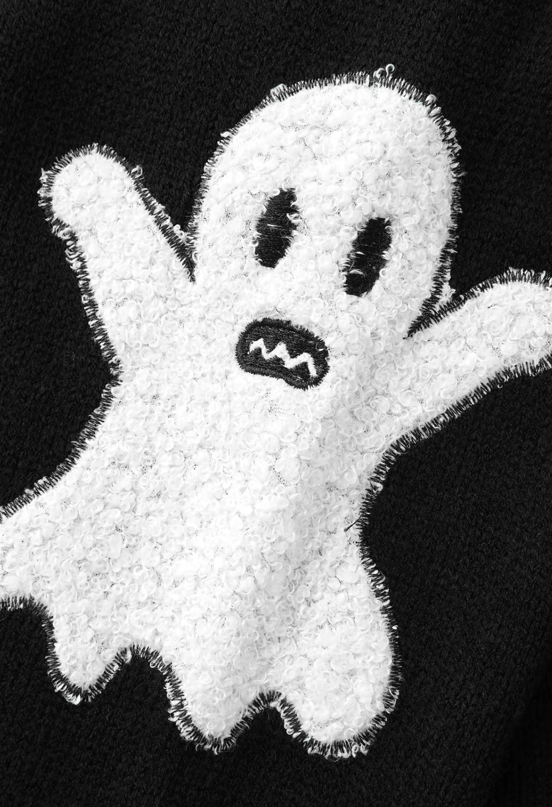 Halloween Pumpkin and Ghost Embroidered Cardigan