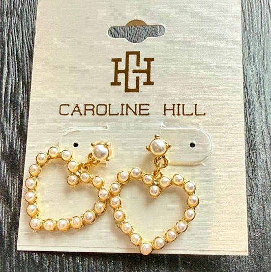 Pearl Heart Earrings