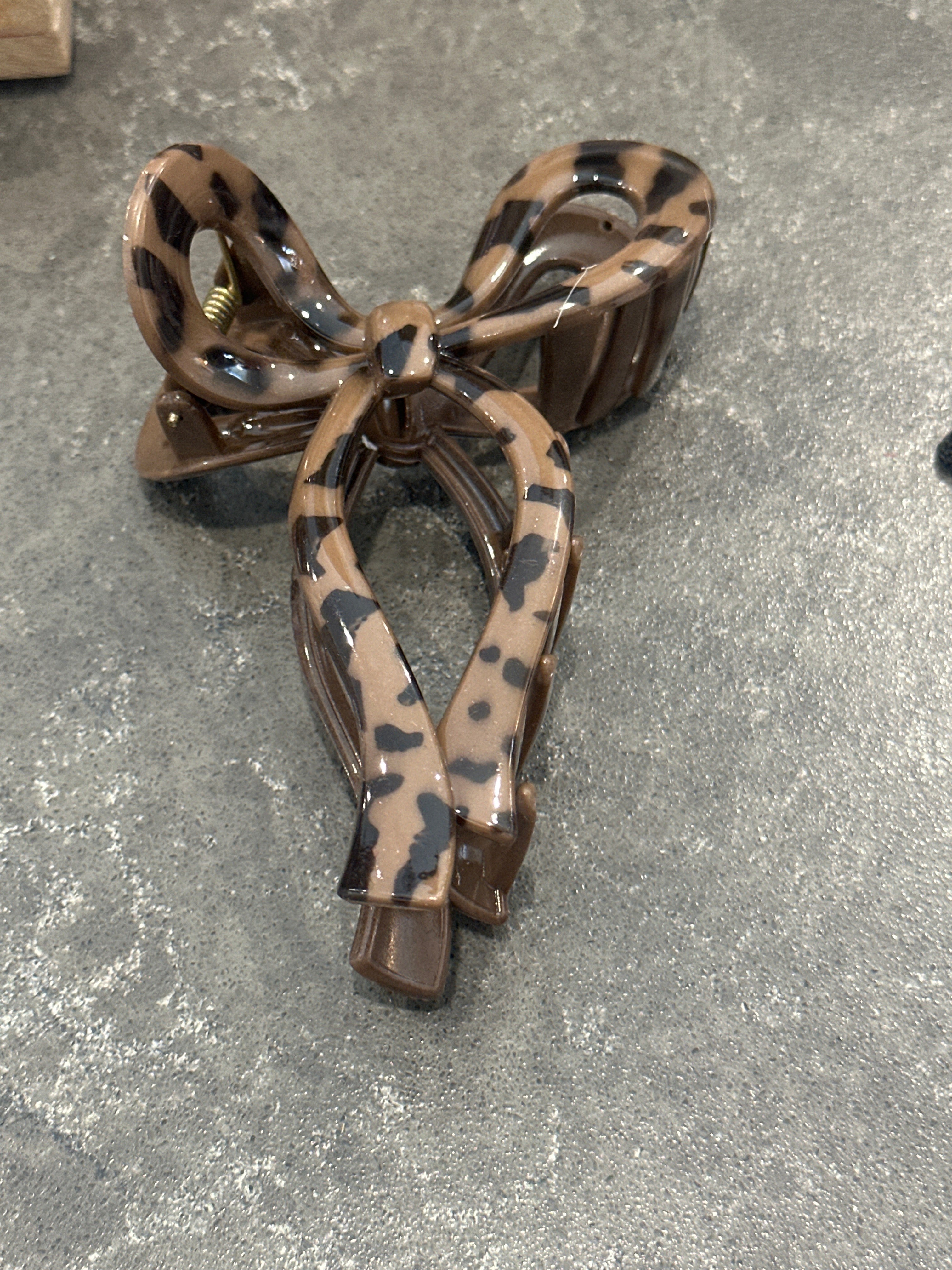 Large Leopard Bow Shaped Claw Clip-How Cute is That? Boutique