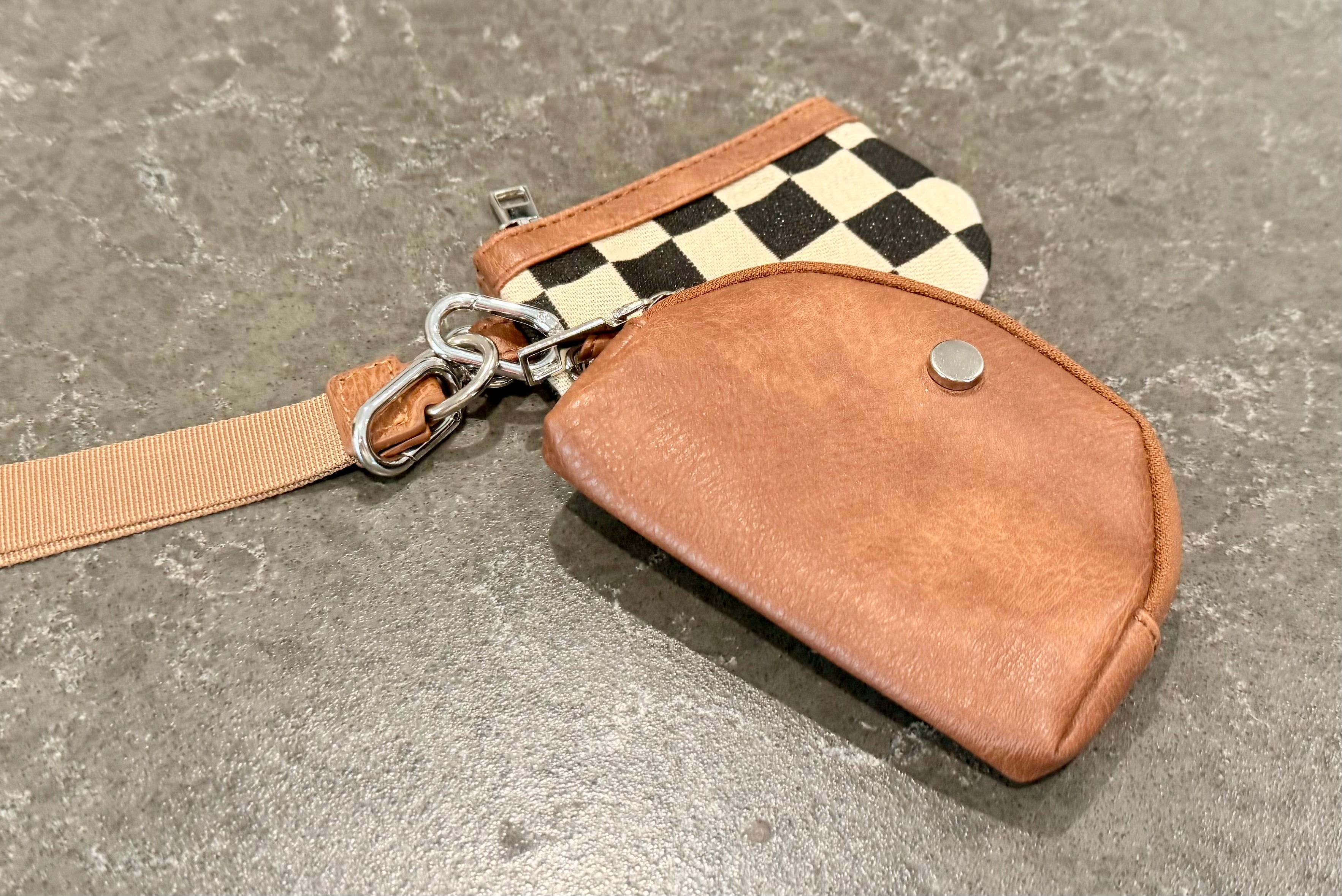 PU Keather keychain with Wrist Wallets-How Cute is That? Boutique