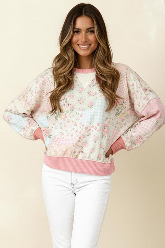 Floral Patchwork Top-How Cute is That? Boutique