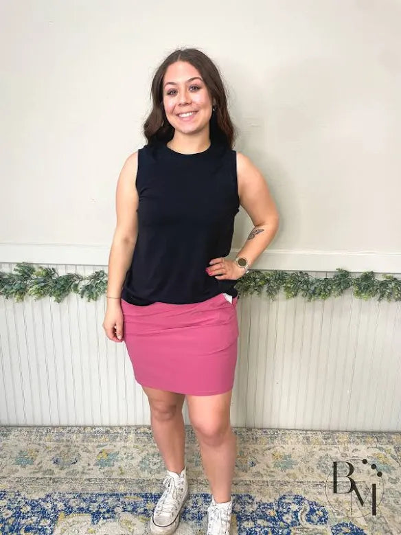 A-Line Active Skort in Soft Magenta-How Cute is That? Boutique