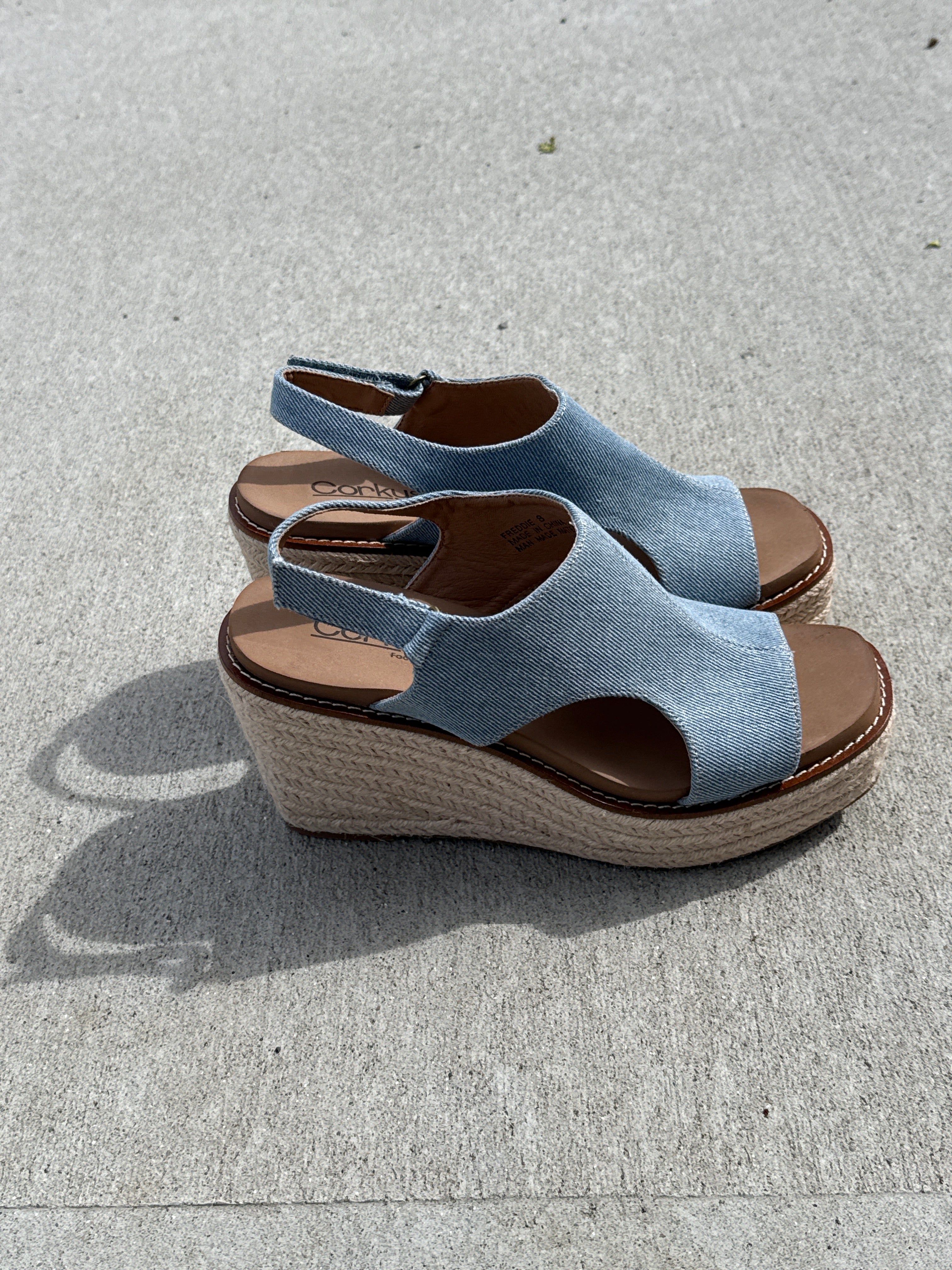 Corky's Denim Blue Wedges-How Cute is That? Boutique