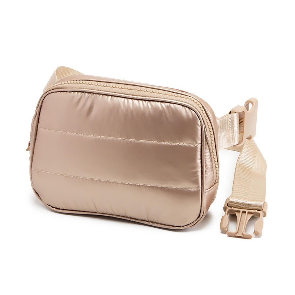 Glossy Puffer Belt Bag-How Cute is That? Boutique