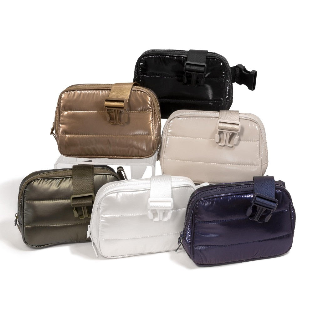 Glossy Puffer Belt Bag-How Cute is That? Boutique