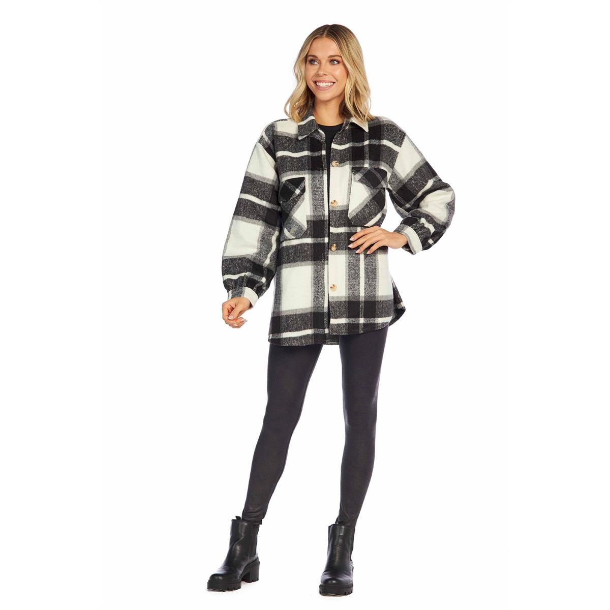 Black Highland Plaid Shacket
