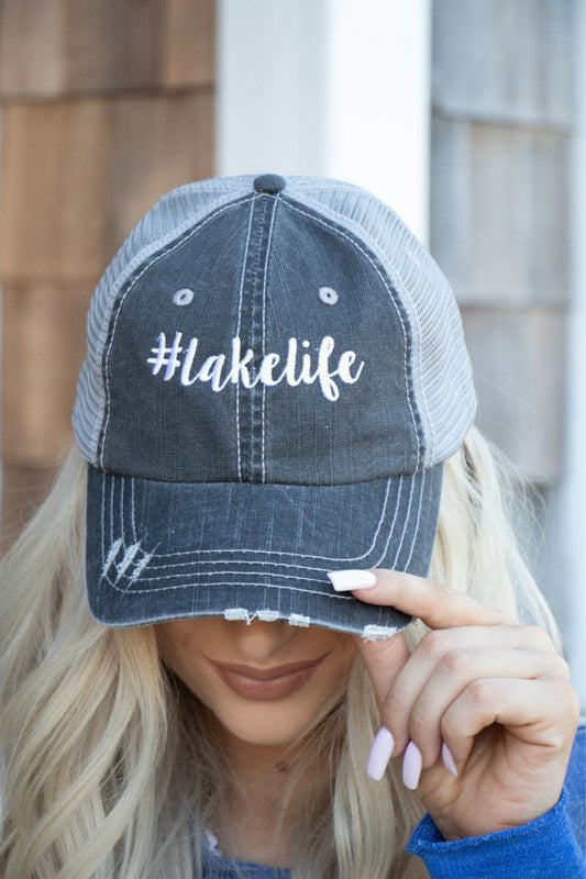 Lake Life Embroidered Trucker Hat