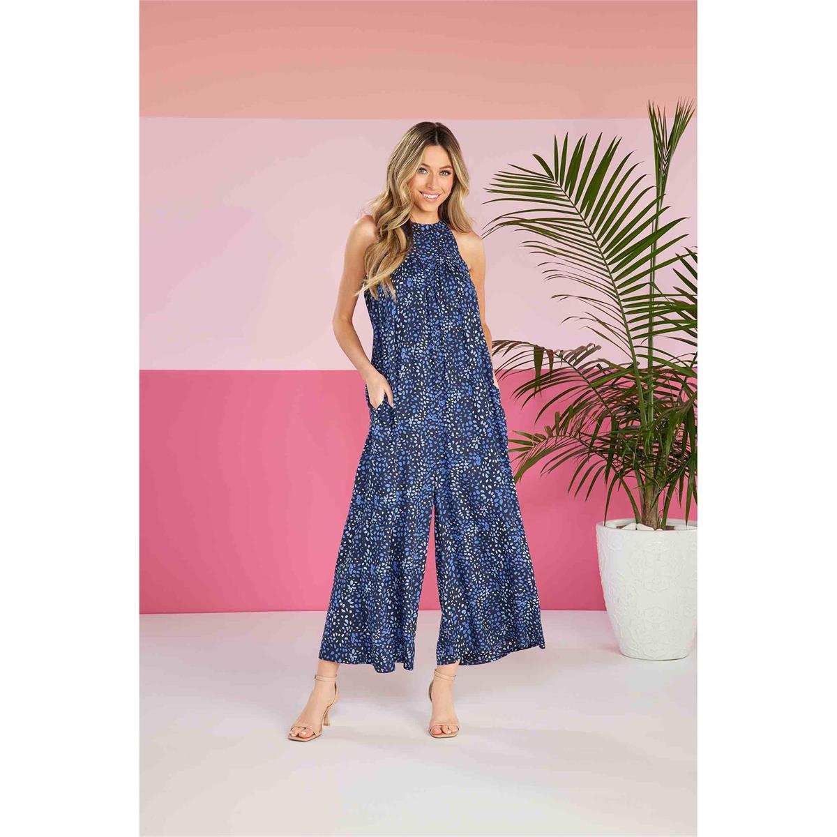 NAVY ANGELINE JUMPSUIT