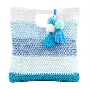 BRIGHT STRAW TOTE in Blue