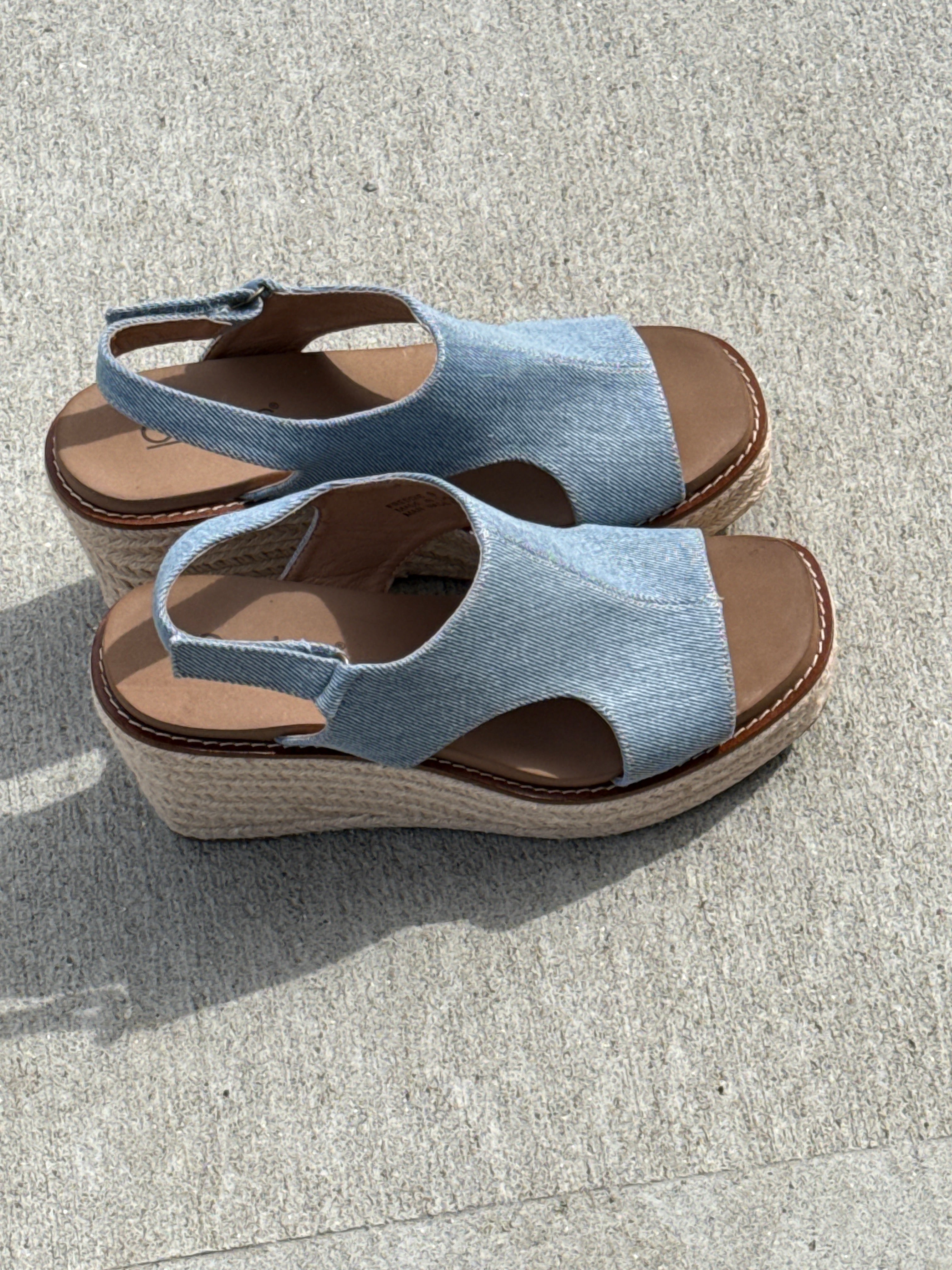 Corky's Denim Blue Wedges-How Cute is That? Boutique