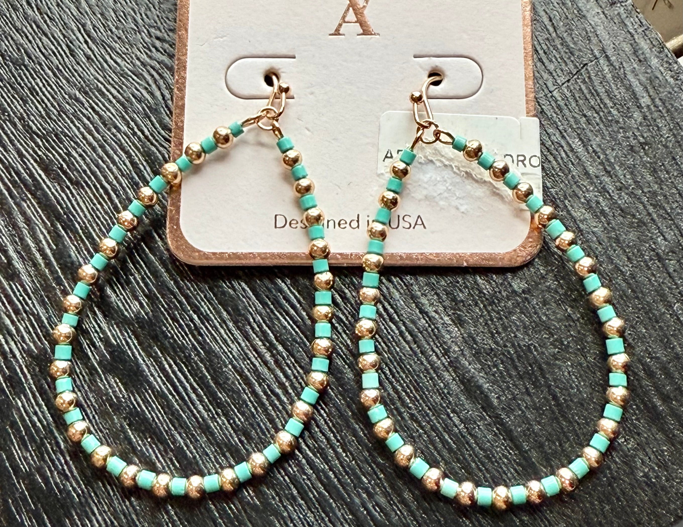 Beaded Drop Earrings-How Cute is That? Boutique