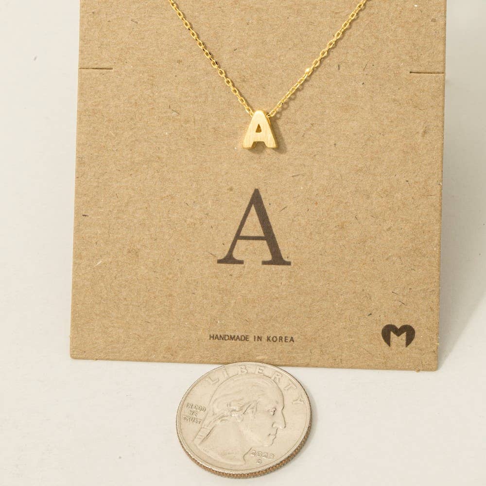 Initial Pendant Necklace-How Cute is That? Boutique