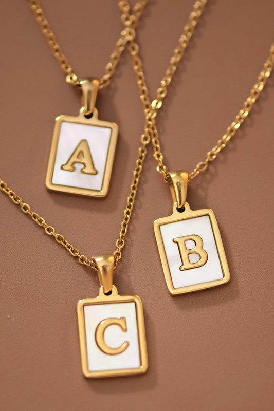 Initial Tag Necklace-How Cute is That? Boutique