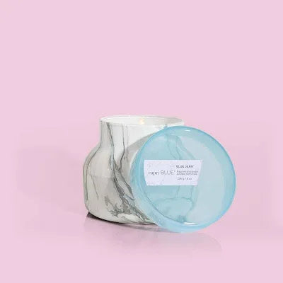 Blue Jean Marble Glass Jar 19oz-How Cute is That? Boutique