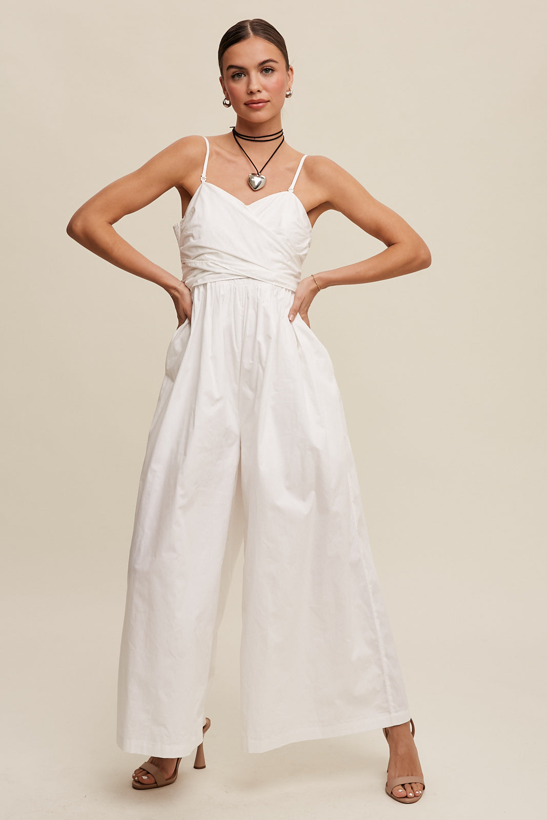 Wrap Around Wide Pant Jumpsuit-How Cute is That? Boutique