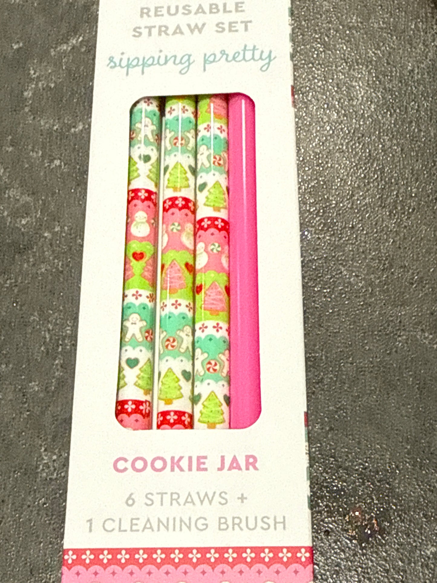 Christmas Cookie Jar STRAW SET by SWIG