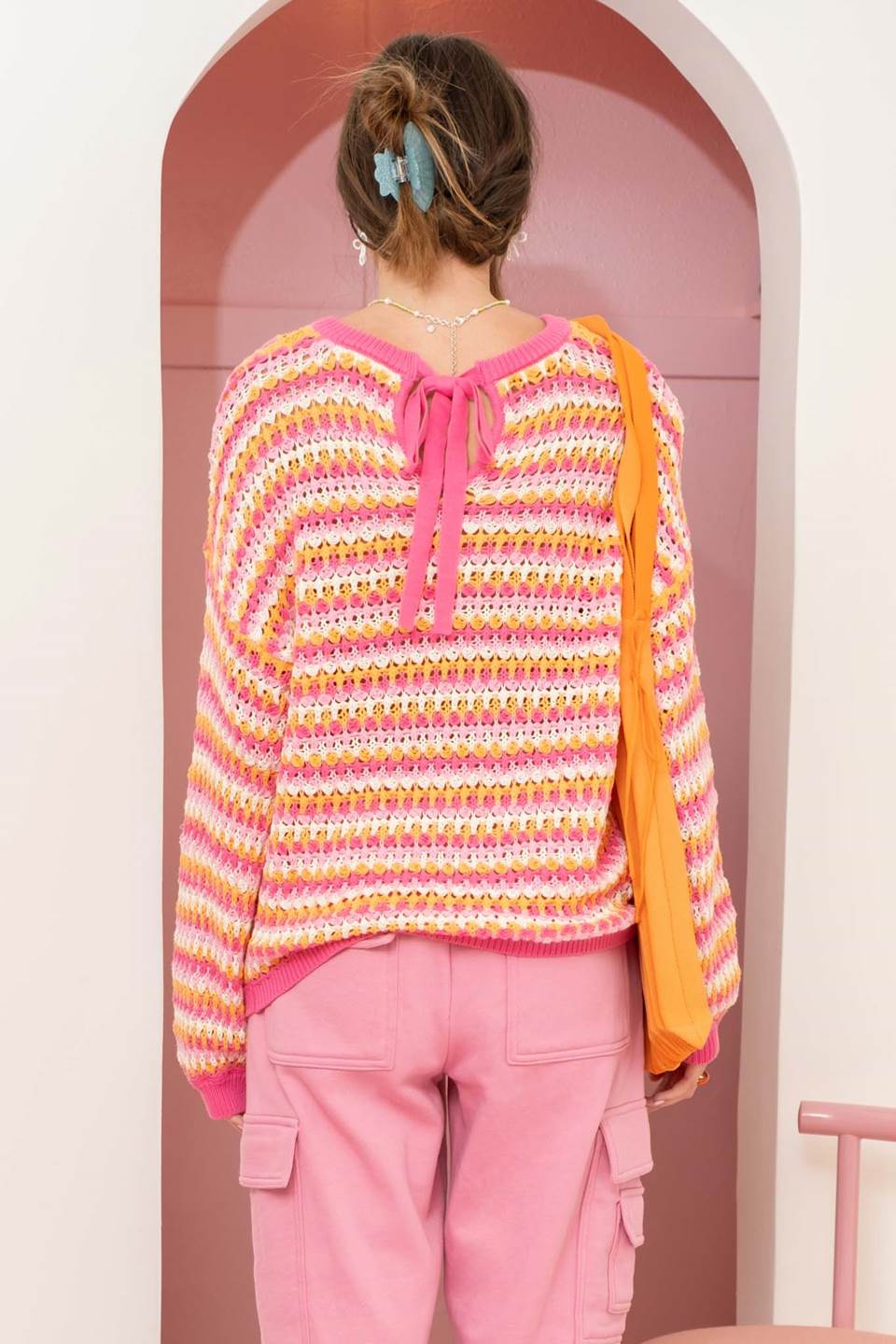 MULTICOLOR KNIT PULLOVER SWEATER-How Cute is That? Boutique