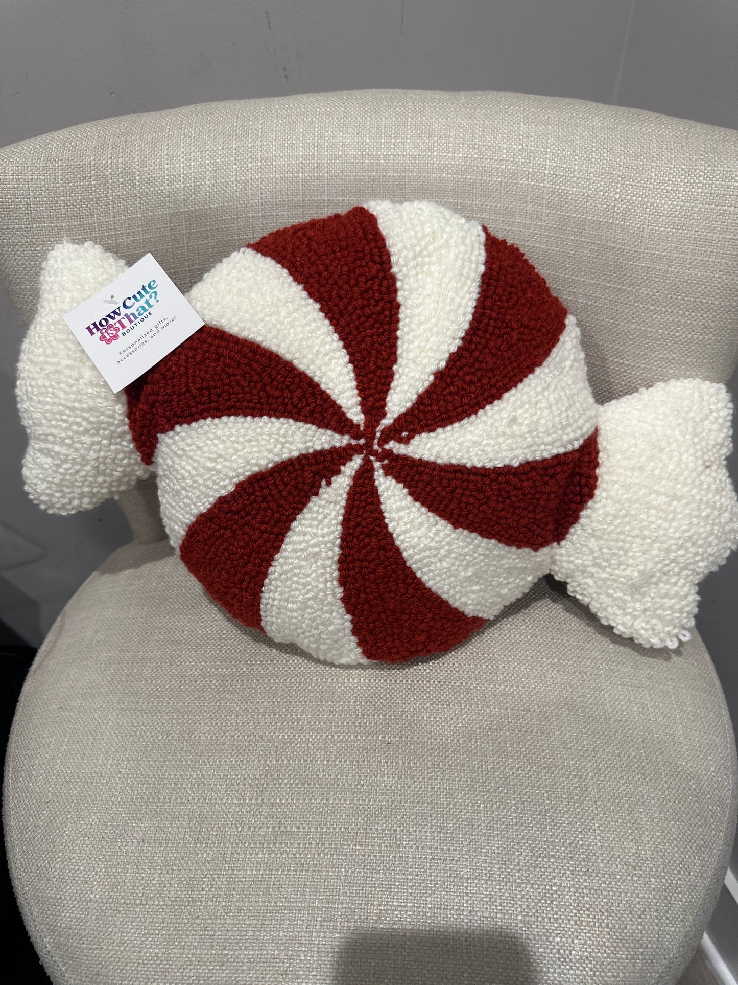Wrapped Peppermint Candy PILLOW