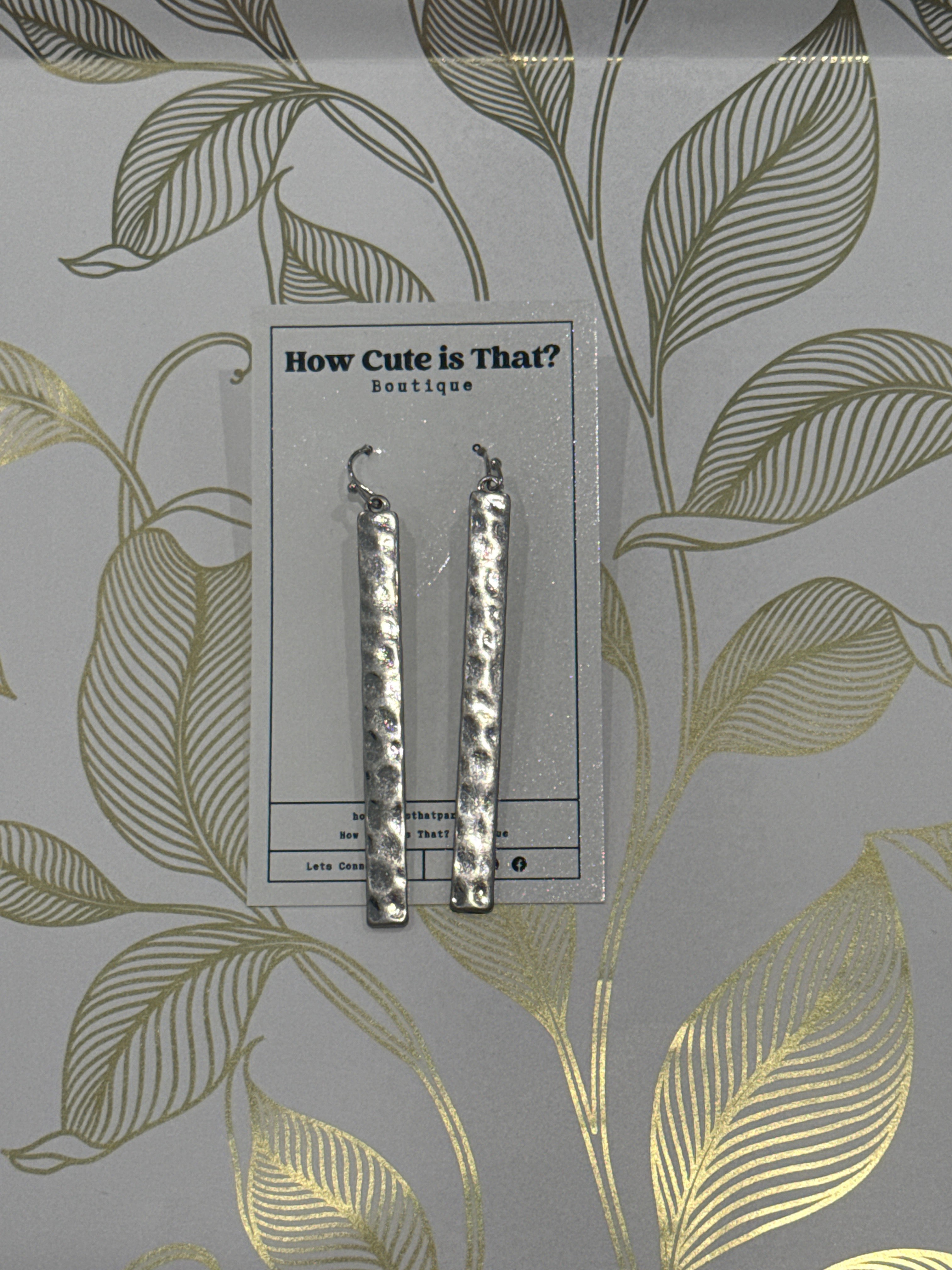 Silver Drop Earrings-How Cute is That? Boutique