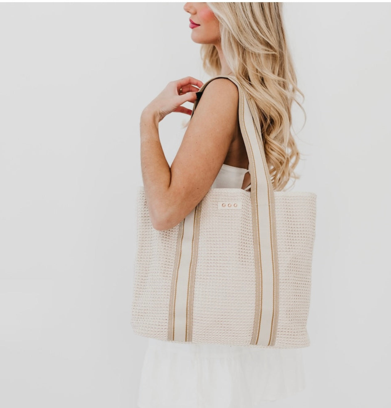 Ruby Raffia Tote Bag