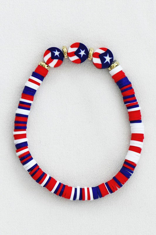 Americana Patriotic Sead Bracelet